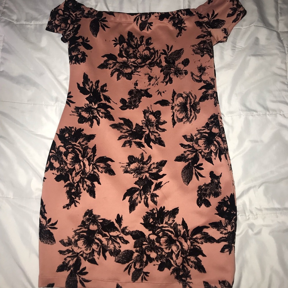 Pink Off Shoulder Dress